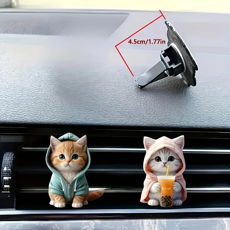 Cute cat acrylic car aromatherapy