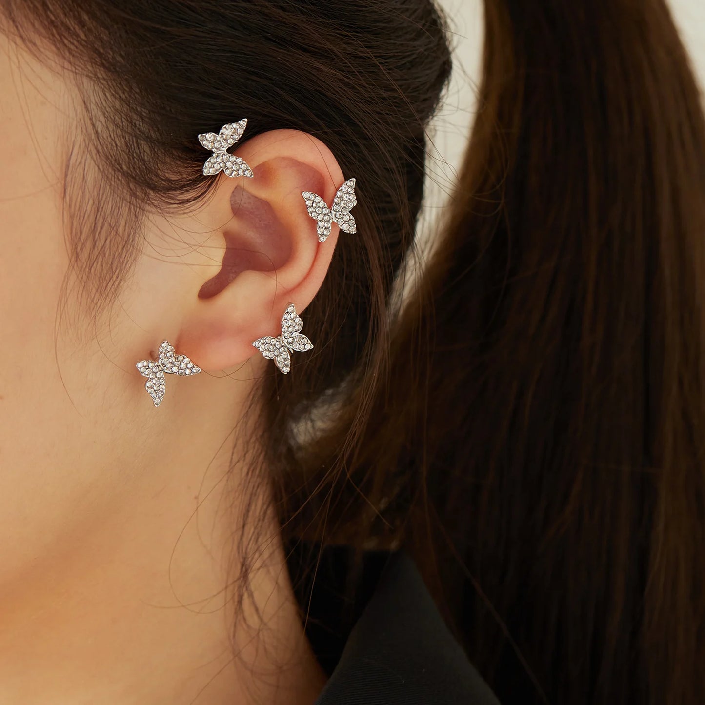 Korean Style Butterfly Ear Clips