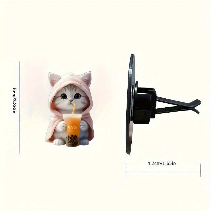 Cute cat acrylic car aromatherapy