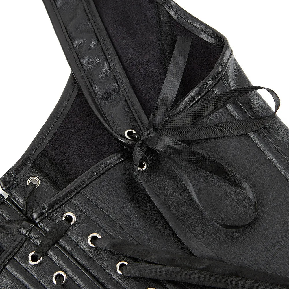 Women Pu Leather Corset Top Crop