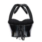 Women Pu Leather Corset Top Crop