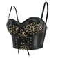 Women Pu Leather Corset Top Crop