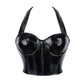 Women Pu Leather Corset Top Crop