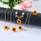 Obega 4 PCS Sunflower Penant Neckalce