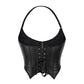 Women Pu Leather Corset Top Crop