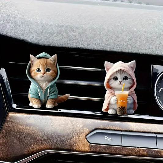 Cute cat acrylic car aromatherapy