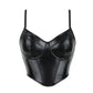 Women Pu Leather Corset Top Crop