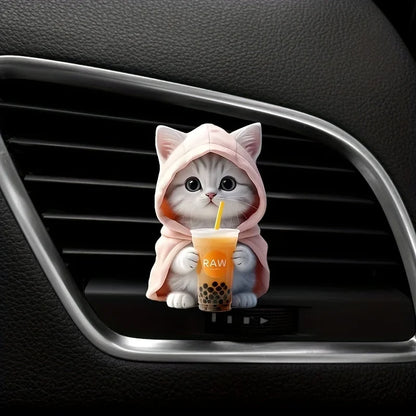 Cute cat acrylic car aromatherapy