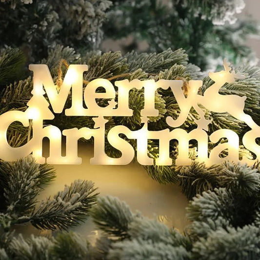 Christmas LED Letter Tag Light