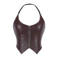 Women Pu Leather Corset Top Crop