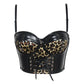 Women Pu Leather Corset Top Crop