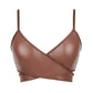 Women Pu Leather Corset Top Crop
