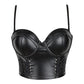 Women Pu Leather Corset Top Crop