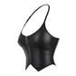 Women Pu Leather Corset Top Crop