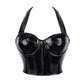 Women Pu Leather Corset Top Crop