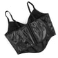 Women Pu Leather Corset Top Crop
