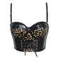Women Pu Leather Corset Top Crop
